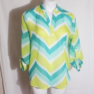 TACERA sheer blouse